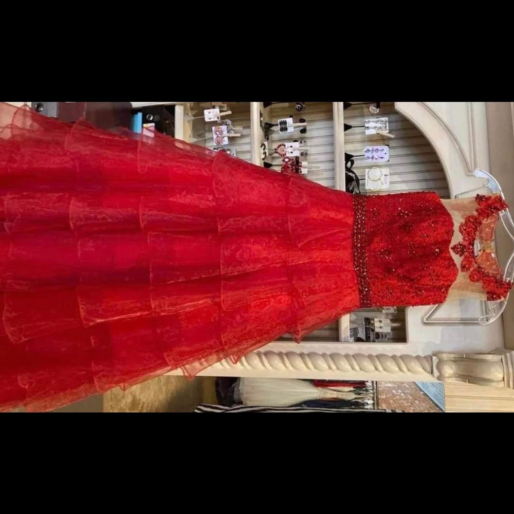 Ritzee Tween size 3 Red/Cranberry pageant dress